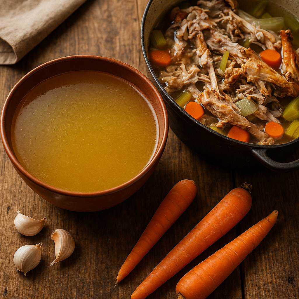 Homemade Chicken Stock from Rotisserie Chicken